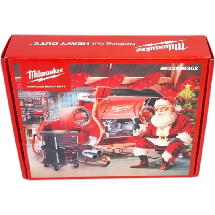 Milwaukee Adventskalender Christmas Promo 2024, 6-teiliges Set mit limitierter Feinschraubendreher- und Klappschlüssel-Edition