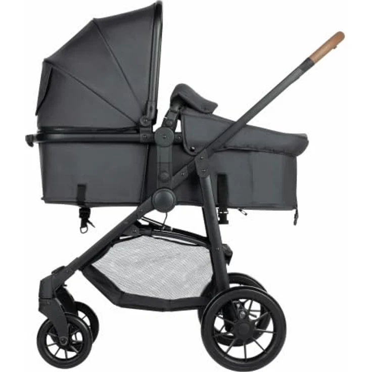 Bebeconfort Haze Trio, 3-in-1 Kombikinderwagen mit wendbarem 2-in-1-Sitz, Babyschale R129, leicht und kompakt, Mineral Graphite – Bild 2