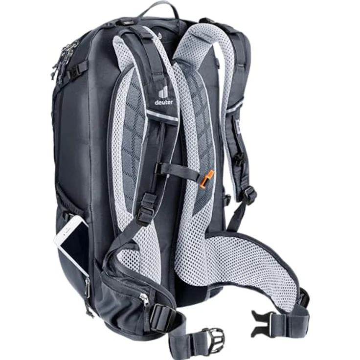deuter Trans Alpine 30 Fahrradrucksack, 30 Liter, Airstripes System, ergonomische Schulterträger, schwarz – Bild 13
