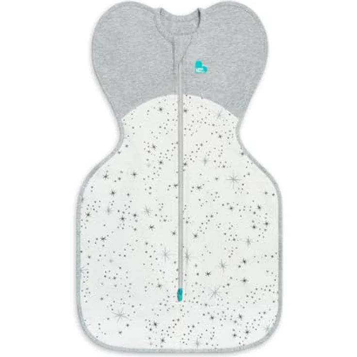Love To Dream Pucksack, Baby Erstausstattung Neugeboren (2,2-3,8kg), Arme hoch Position, zweiweg-Reißverschluss, Schlafsack Weiß, ideal für milde Temperaturen 18-24°C – Bild 1