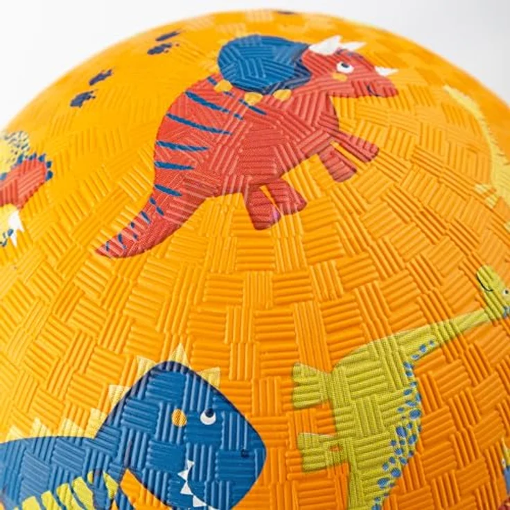 Sigikid Spielball Dino, orangefarbener Naturkautschukspielball mit 17 cm Durchmesser für Kinder ab 1 Jahr – Bild 4