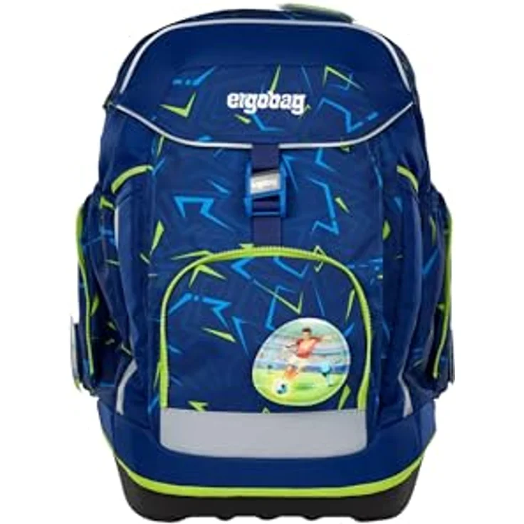 ergobag Maxi Set 6-teilig, ergonomischer Schulrucksack für große Kinder ab 1. Klasse, Dunkelblau, mit flexibel trennbarem Hauptfach und wasserdichtem Boden – Bild 2