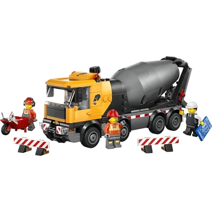 LEGO City Betonmischer Set 60478, Spielzeug mit drehbarer Trommel, 3 Minifiguren und Ausgießfunktion, für Kinder ab 7 Jahren – Bild 2