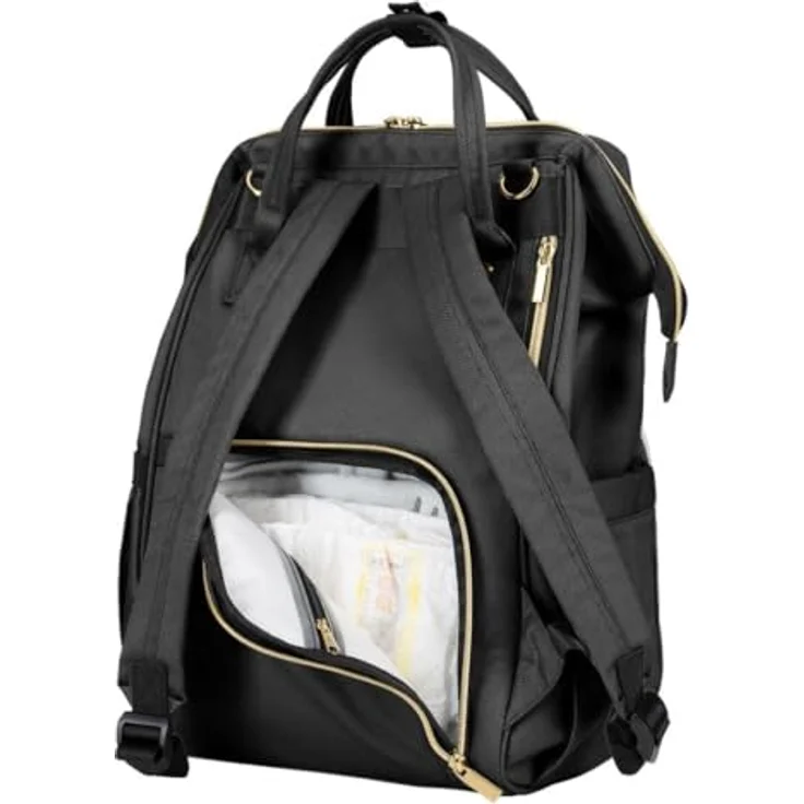 Kikkaboo Wickeltasche Siena, Rucksack mit Wickelunterlage, wasserabweisender Tasche und einstellbarer Grifflänge – Bild 6