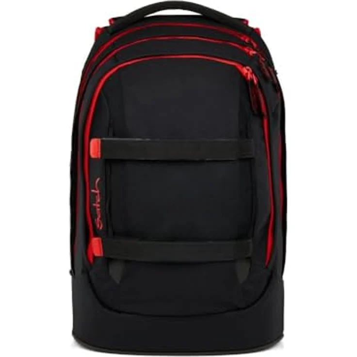 Satch pack Schulrucksack Set 2tlg. inkl. Schlamperbox, 30 Liter Volumen, 3D Soft-Mesh Rückensystem, Fire Phantom – Bild 2