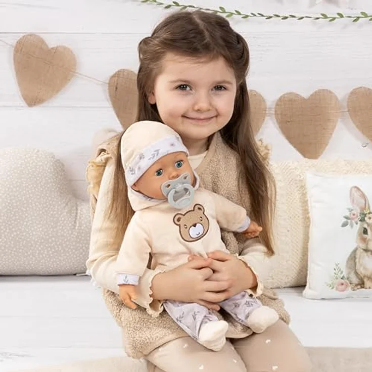Bayer Design Babypuppe interaktiv, 38 cm, spricht Babygeräusche und schließt die Augen – Bild 4