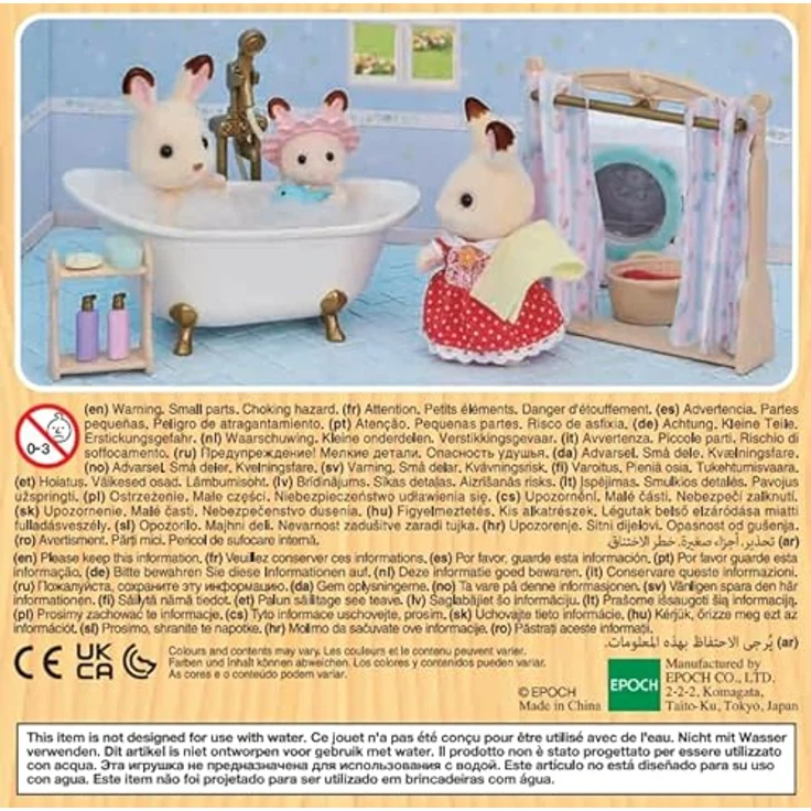 Sylvanian Families 5739 Bad- und Dusch-Set, Puppenhaus Möbel mit flexibler Gestaltung und langlebiger Qualität – Bild 3