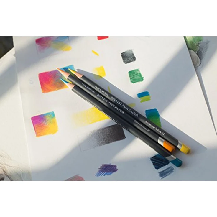 Derwent Procolour Buntstifte, Set mit 72 Stück in Metalldose, 4mm runder Kern, glatte Textur, hochpigmentiert, Profi-Qualität, ideal für Zeichnen und Malen – Bild 5