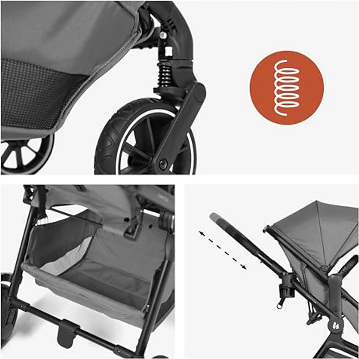 Hauck 2in1 Kinderwagen Convert N Care, ab Geburt bis 4 Jahre, Dark Grey, inkl. Matratze und Babyschalen-Adapter – Bild 4