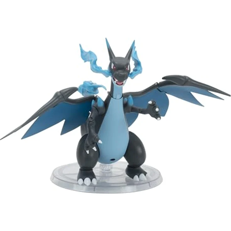 Pokémon PKW3428 Mega-Glurak X, 15cm bewegliche Sammelfigur mit über 15 Bewegungspunkten, authentische Details – Bild 4