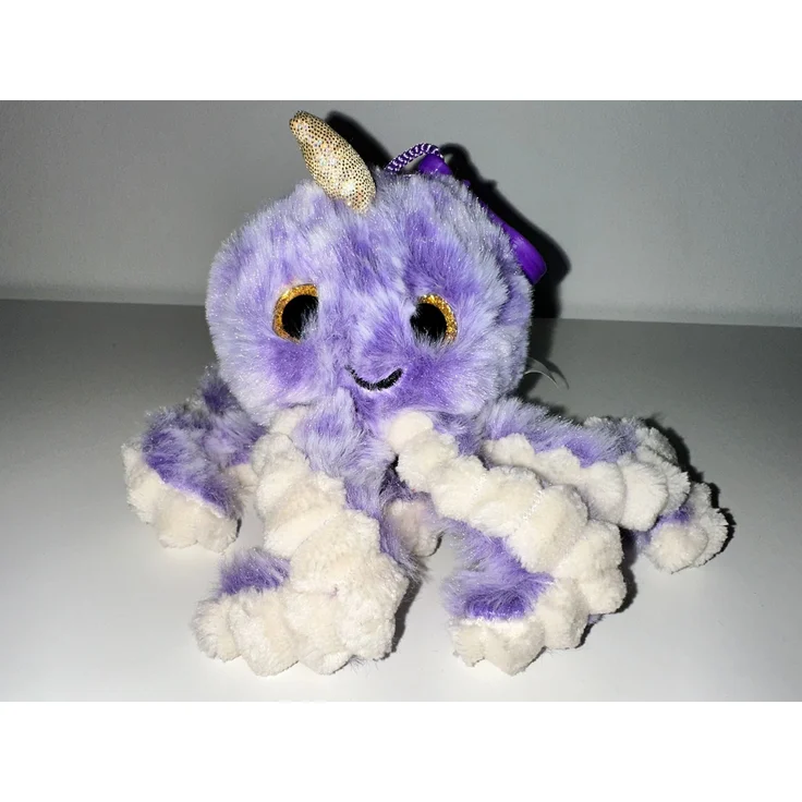 soma Kuscheltier Krake Plüsch Spielzeug Octopus Kuscheltier Krake Lila 15 cm Bagclip, Super weicher Plüsch Stofftier