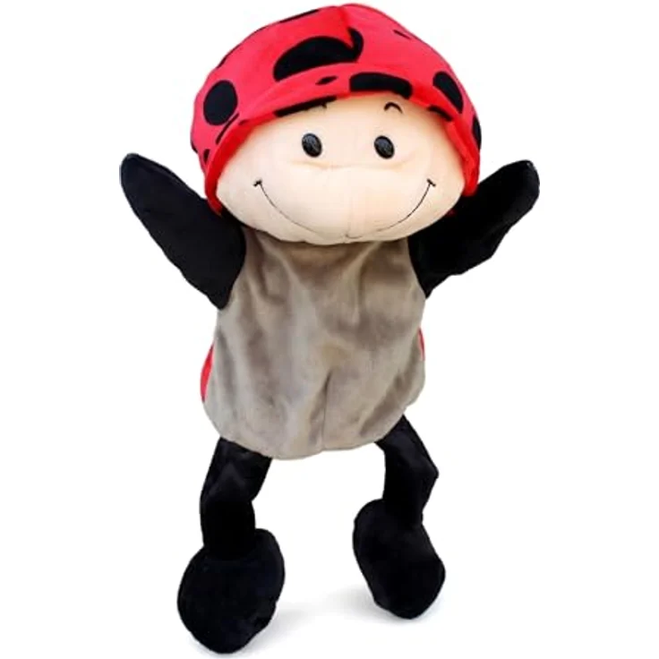 LOMTRATS Tier-Handpuppen Set für Kinder, inkl. Wolf, Tiger, Löwe, Affe mit Beinen, 30 cm, aus PP-Baumwollstoff, ideal für Geschichtenerzählen und Vorschule – Bild 1