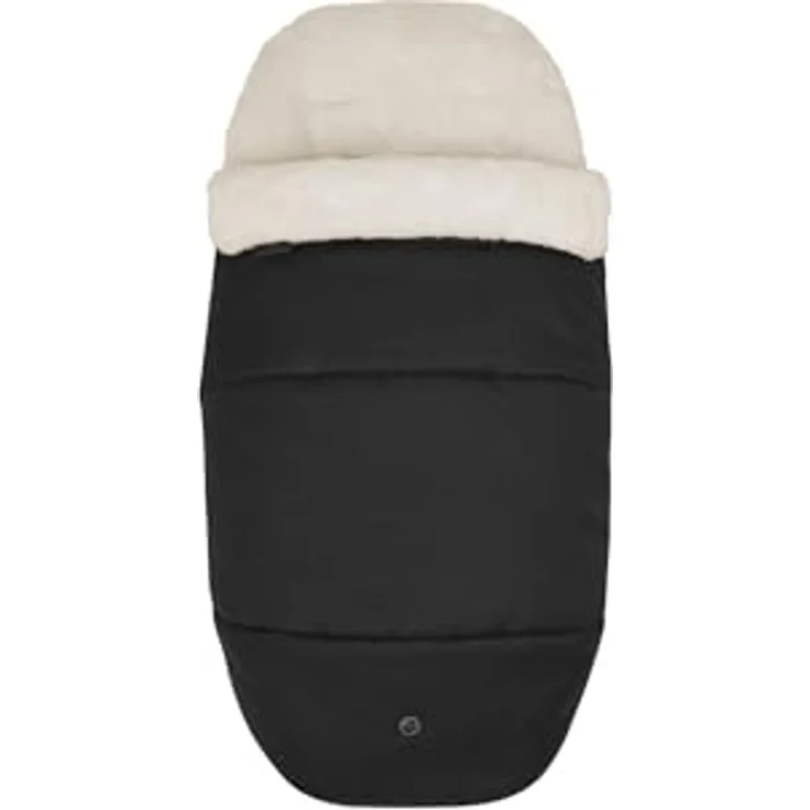 Maxi-Cosi kuschelig weicher 2-in-1 Fußsack, Winterfußsack und Sitzpolster, kompatibel mit Maxi-Cosi Kinderwagen, Black – Bild 1