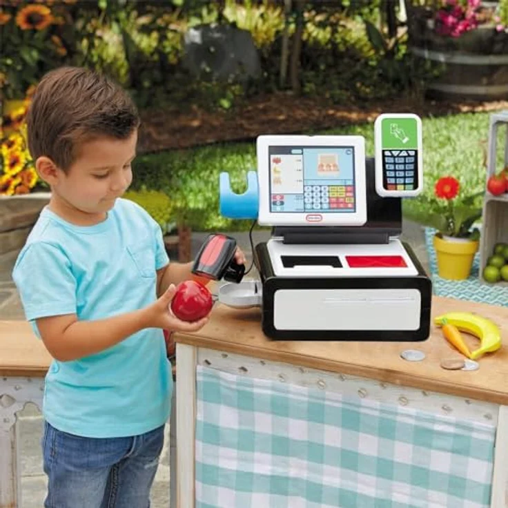 Little Tikes Retro '50s Inspired Washer Dryer, interaktives Spielzeug mit 7 Zubehörteilen und realistischen Retro-Sounds, für Kinder ab 2 Jahren – Bild 3