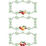 AVERY Zweckform 59671 Marmeladen Etiketten, wiederablösbar, 9 Wischfeste Aufkleber im Bogenformat 7,6 x 12 cm