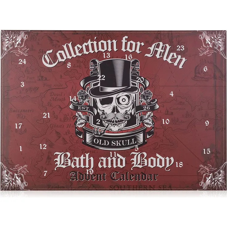 ACCENTRA Adventskalender OLD SKULL, in Retro Style mit luxuriösen Pflegeprodukten