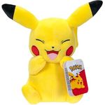 Pokémon PKW3080-20cm Plüsch - Pikachu, offizielles Plüsch, superweich und inspiriert von der Pokémon Zeichentrickserie