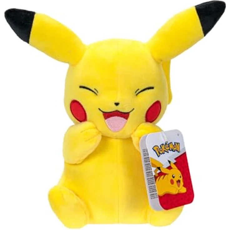 Pokémon PKW3080-20cm Plüsch - Pikachu, offizielles Plüsch, superweich und inspiriert von der Pokémon Zeichentrickserie – Bild 1