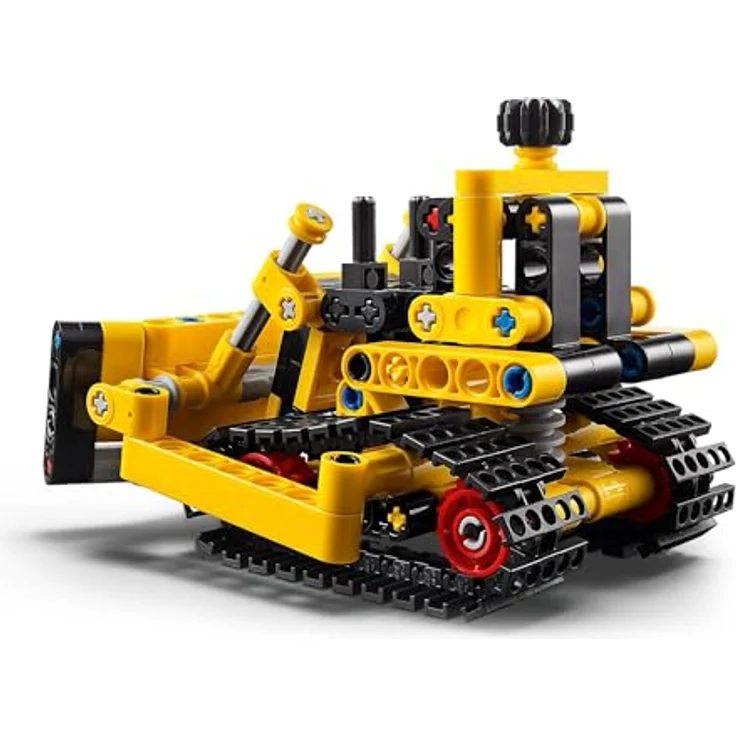 LEGO Technic Schwerlast Bulldozer, Spielzeug-Planierraupe zum Bauen, Ergänze Deine Baustelle, Konstruktionsspielzeug für Kinder, Technik-Geschenk für Jungs und Mädchen ab 7 Jahren 42163, Bewegliche Ketten, Planierschild, Geschenkidee - Preisvergleich – Bild 3