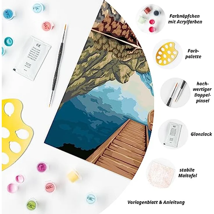 Ravensburger CreArt - Malen nach Zahlen 23612 - Lake Views - ab 12 Jahren – Bild 5