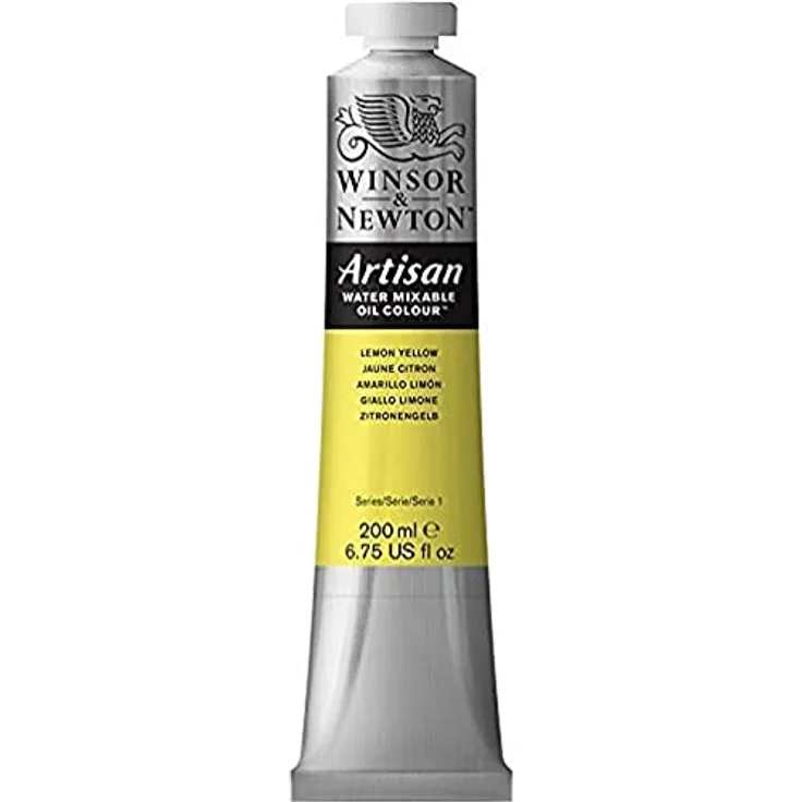 Winsor & Newton Artisan 1537346, wassermischbare Ölfarbe mit hoher Pigmentkonzentration, gute Deckkraft & Lichtechtheit - 200ml Tube, Zitronengelb