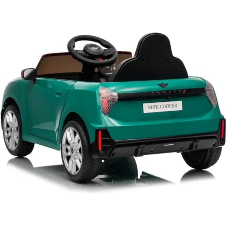 Vrooomy MINI Cooper JCW Kinder Elektroauto 12V, mit Fernbedienung, MP3-Player, Grün, für 1 bis 5 Jahre – Bild 2