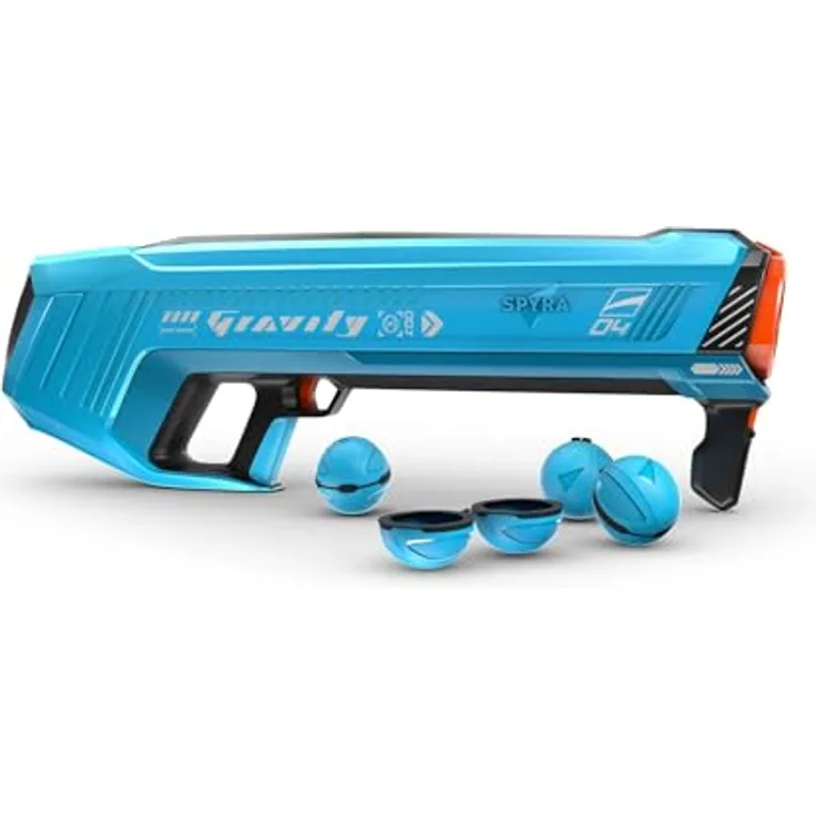 SPYRA SpyraGravity, Blaster mit 4 wiederverwendbaren Wasserbomben, blau