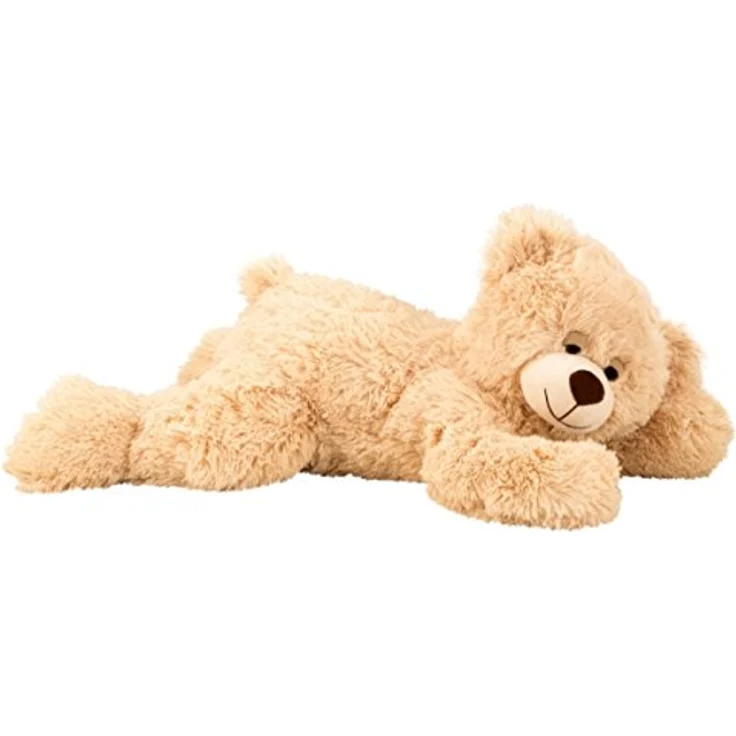 Teddybär Schlafbär liegend 60 cm Hellbraun Kuscheltier – Bild 2