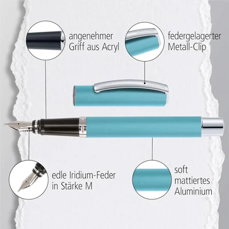 Online Pen Füller Vision Füllhalter aus Aluminium, Iridium-Feder, in Geschenkbox – Bild 5