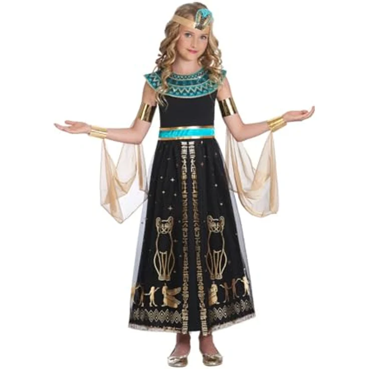 Amscan dress up Kostüm Dazzling CleoMädchen schwarz mt 4 - 6 Jahre – Bild 2