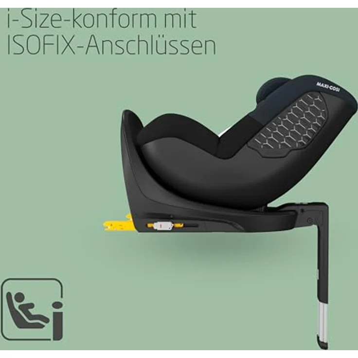 Maxi-Cosi Reboarder-Kindersitz Mica 360 S - Tonal Black, i-Size Sicherheit, 360° Rotation, Liegeposition, 9-stufige Größeneinstellung – Bild 6