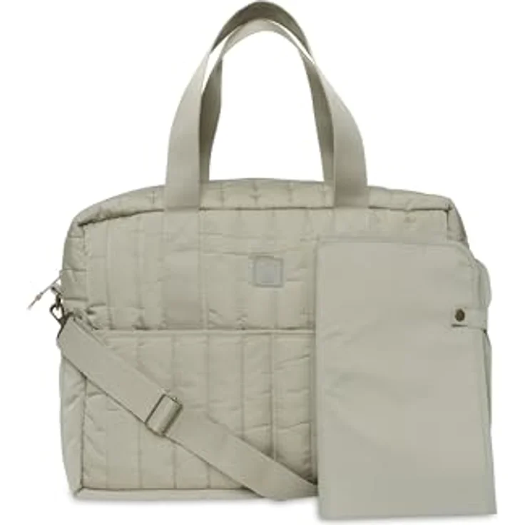 Jollein Wickeltasche Puffed Moos - Olive Green - Wasserabweisend - Kinderwagentasche - Babytasche Multifunktional - Olivgrün – Bild 1