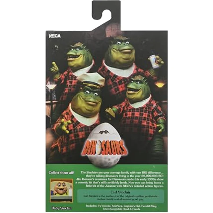 NECA Actionfigur Dinosaurs, Die Dinos, mit viel Zubehör in Fensterbox, Größe ca. 18 cm – Bild 2