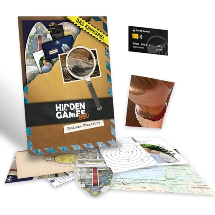 Hidden Games Tatort - Tödliche Überfahrt - Realistisches Krimispiel für 1-6 Personen, Escape Room Erlebnis, multimediale Täterjagd, 1,5 - 2,5 Stunden Spielzeit