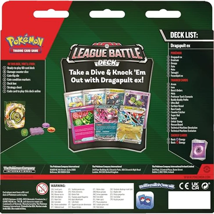 The Pokemon Company Pokémon Dragapult ex League Battle Deck, 60-Karten-Deck mit Spielutensilien und Online-Code – Bild 2