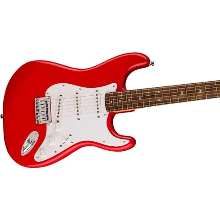 Fender Squier Sonic Stratocaster HT IL, elektrische Gitarre mit Squier Single-Coil-Tonabnehmern, 6-Sattel-Hardtail-Brücke, roter Korpus – Bild 5