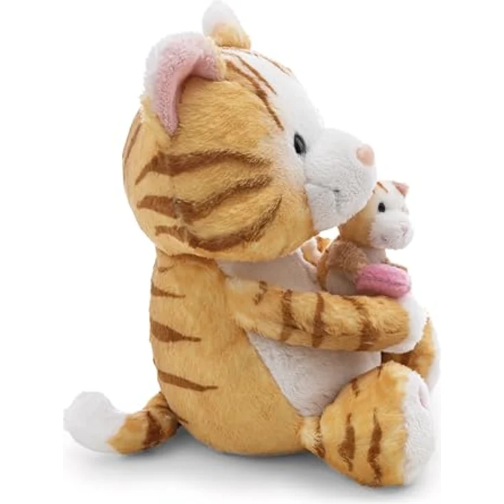 NICI Kuscheltier Katze mit Katzenkind, 20cm braun, aus weichem Plüsch, ideal zum Kuscheln und Spielen, Geschenkidee für Kinder & Erwachsene - 62843 – Bild 2