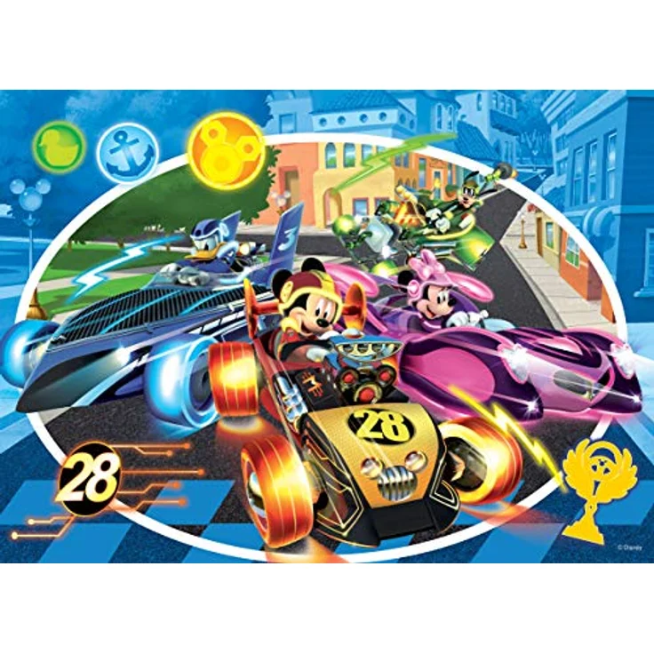 Lisciani DISNEY Mickey Mouse Puzzle Double Face 2 in 1 mit Malrückseite, 24 Teile, 50 x 35 cm, fördert Logik und Geschicklichkeit für Kinder ab 3 Jahren – Bild 2