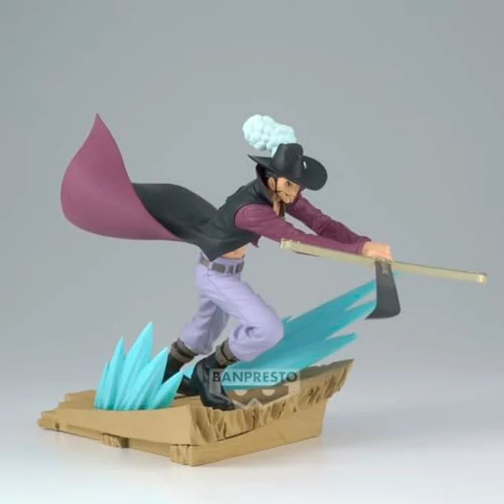 Banpresto Dracule Mihawk One Piece Actionfigur, 12 cm PVC Sammelfigur, mehrfarbig, mit Basisständer, ideal für Anime-Fans – Bild 2
