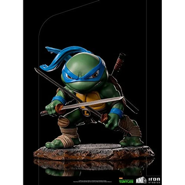 Iron Studios Teenage Mutant Ninja Turtles Mini Co. Leonardo, detailreiche Sammelfigur aus hochwertigem PVC, 12 cm hoch – Bild 7