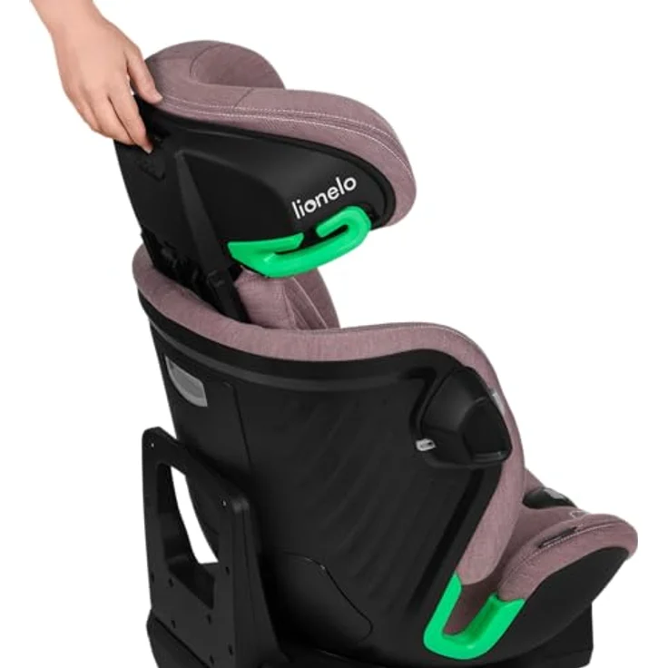 lionelo Autokindersitz HARMONY I-SIZE, ab Geburt bis 12 Jahren, 0,00 kg bis 36,00 kg, (Set), Basis 360°/ISOFIX/i-Size/Gürtelalarm/viele Annehmlichkeiten – Bild 6