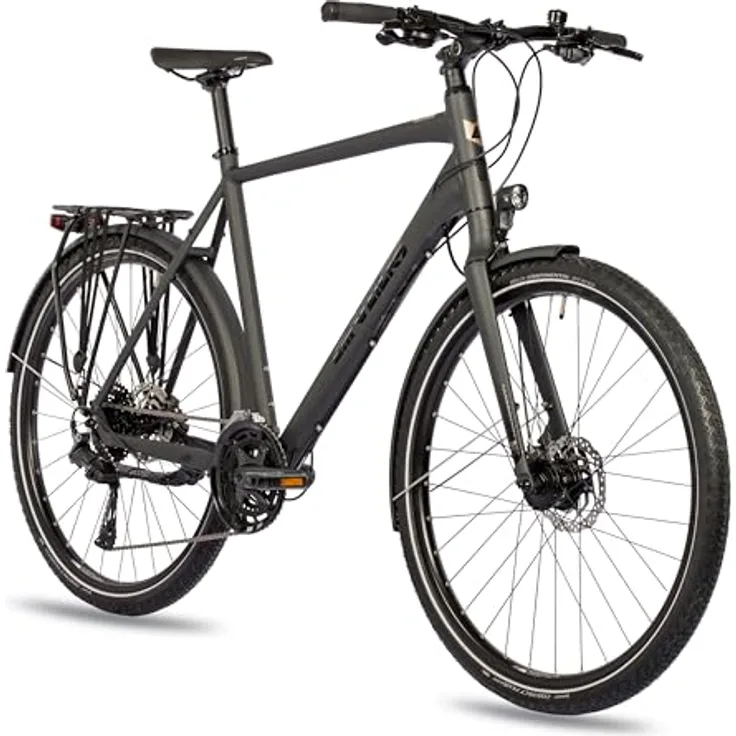 Airtracks 28 Zoll Herren XXL Trekking Fahrrad Reinforced bis150 kg City Bike TR.2880-C Trekkingrad 2x10 Gang New Shimano CUES RD-U6020-10 Shadow - 60cm (Körpergröße 185-195cm)