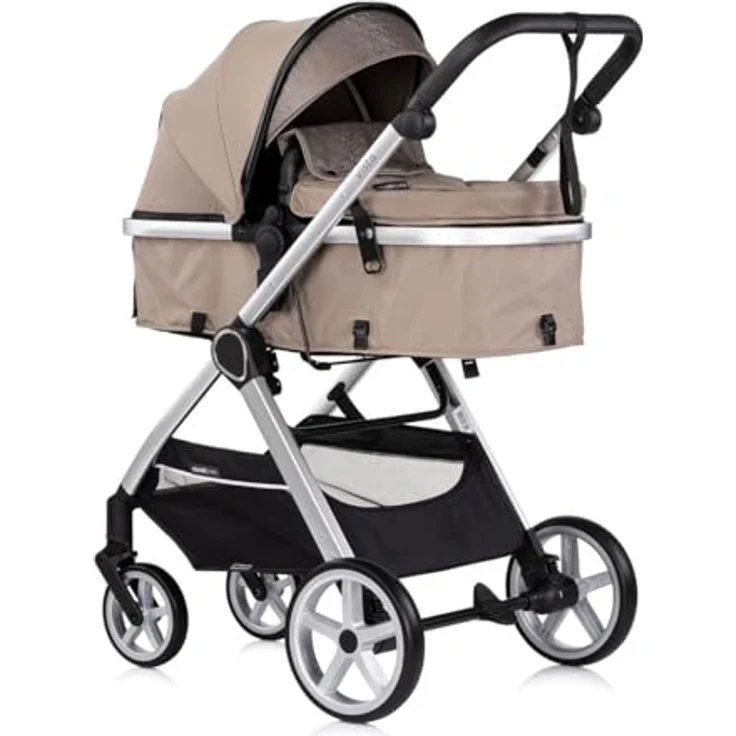 Chipolino Kombikinderwagen 2 in 1 Vista, ab Geburt bis 36 Monate, verstellbare Sitzeinheit, beige – Bild 2