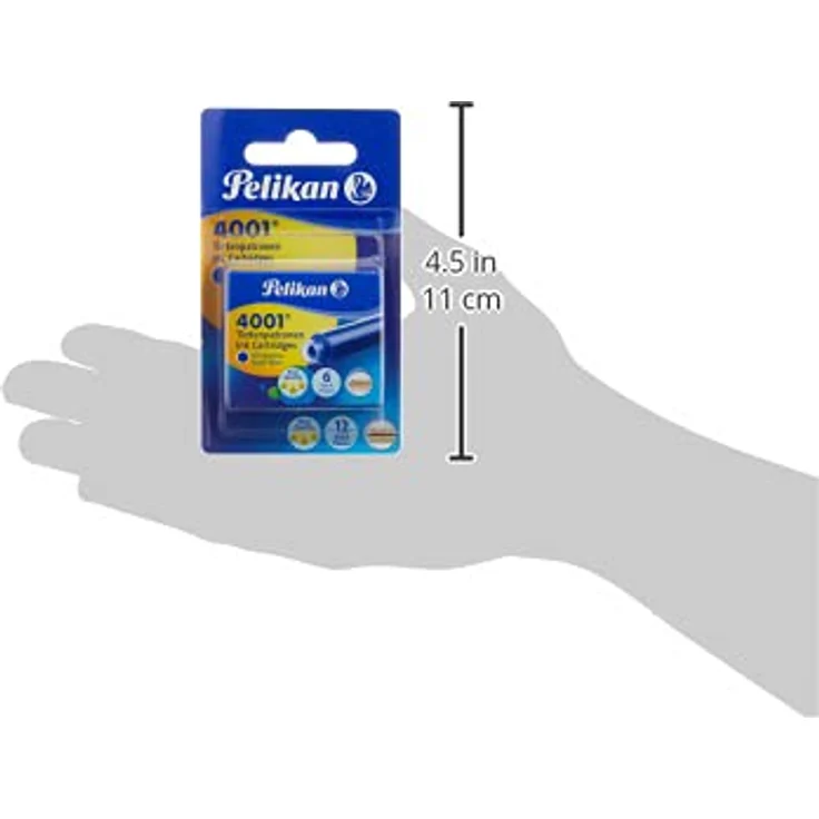 Pelikan Füllhalter Pelikan, 2x 6 Tintenpatronen königsblau, löschbar und auswaschbar – Bild 4