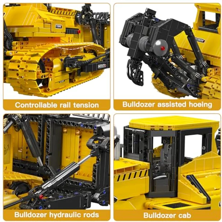 Mould King RC-Bulldozer Bausatz 17049S, APP-/Fernsteuerbarer Dozer mit 3935 Teilen, 58,3 x 37,5 x 22,3 cm, für Erwachsene und Kinder ab 14 Jahren – Bild 3