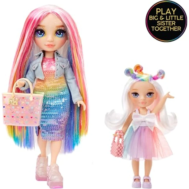 Rainbow High Anziehpuppe Rainbow High Littles Dolls - Opal (Rainbow) - Miniatur-Puppe mit passenden Accessoires und süßem Miniatur-Haustier – Bild 4