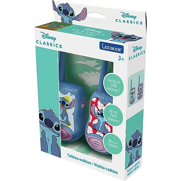 Lexibook Disney Stitch Walkie Talkies mit Gürtelclip, 200 Meter Reichweite für Kinder – Bild 2