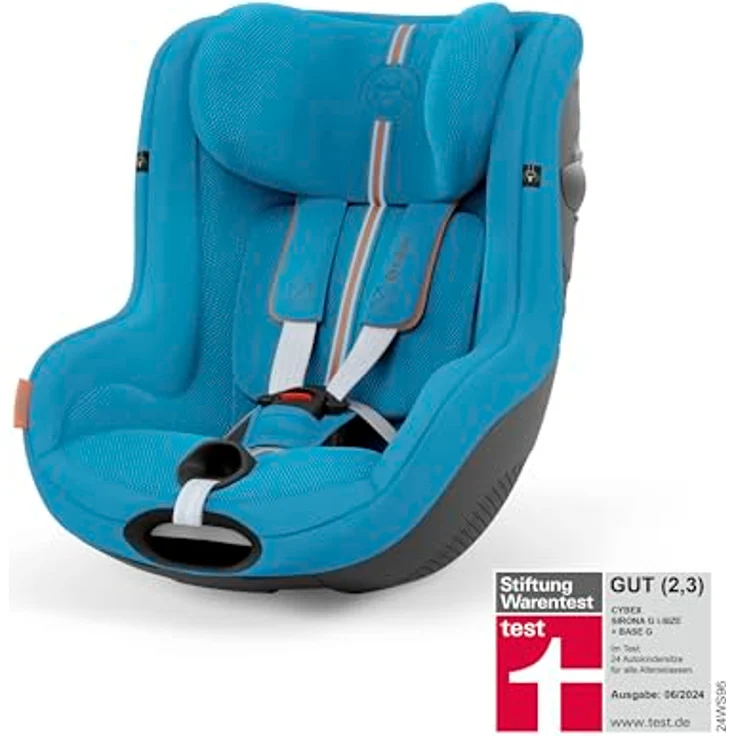 Cybex Sirona G I-Size Plus Reboard Kindersitz für Kinder von 61 cm bis 105 cm, Beach Blue – Bild 2