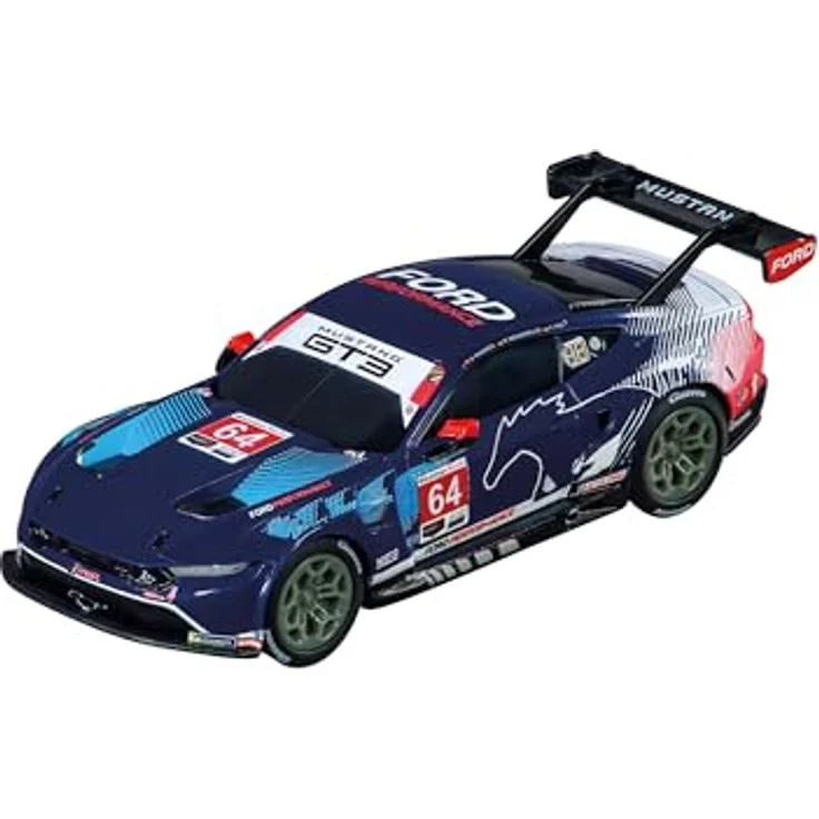 Carrera Hybrid Ford Mustang GT3 'Ford Performance, No.64', Slotcar für Carrera Hybrid-Bahn mit funktionierenden Front- und Bremslichtern, optimale Fahreigenschaften – Bild 1