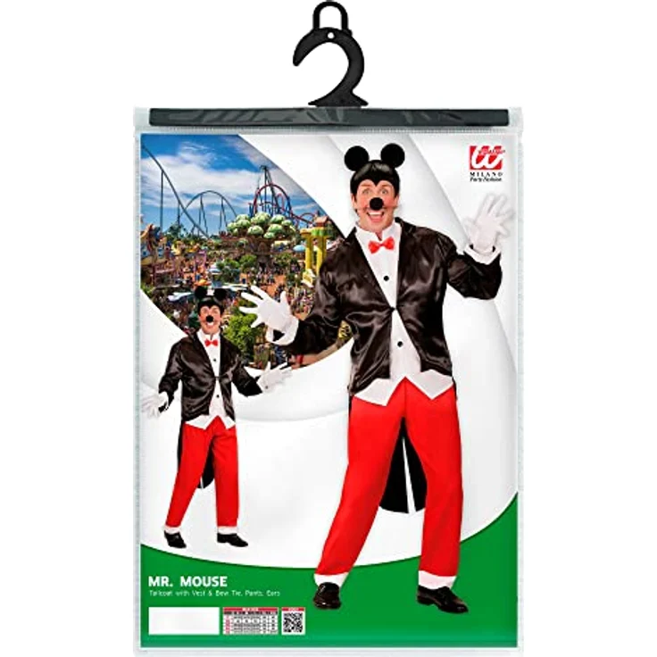 W WIDMANN MILANO Party Fashion Kostüm Mister Mouse, Erwachsenen-Kostüm in Größe M mit roter Hose, Frack, Weste und Fliege – Bild 4